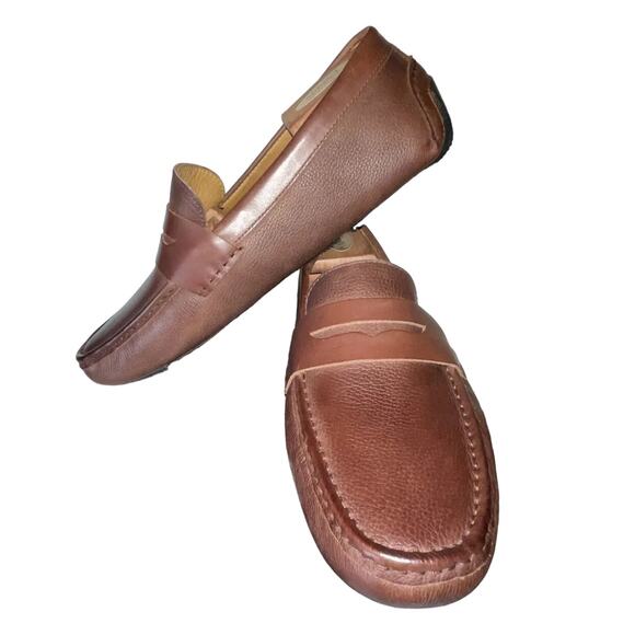 Massimo Matteo Firenze Genuine Leather Driving Moccasin Loafer - SZ 8 M - Picture 1 of 9